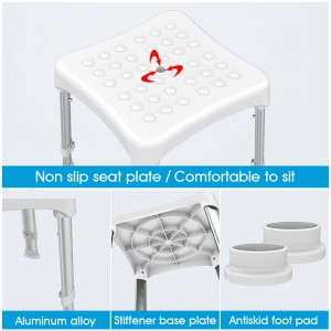 High Quality Lightweight Adjustable Shower Stool for Sale