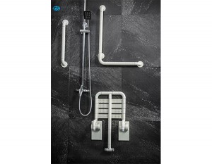 HS-03B (Nylon base) wall mounted fold up shower seat