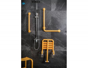 HS-03C (Stainless steel base) wall mounted shower chair