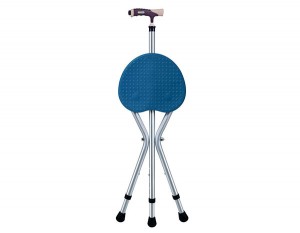 Aluminum folding seat cane