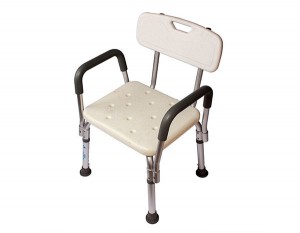 Portable adjustable plastic shower bench bathroom chair for disabled