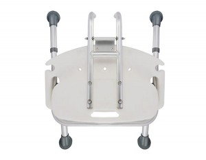 Foldable and comfortable aluminum bath chair for elderly and disabled