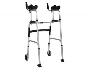 Aluminum Manual Walker with wheel for disabled 8230