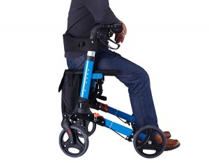 Best selling manual walker wheel chair with seat–HS-9102