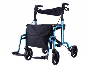 High quality manual walker wheel chair with seat–HS-9103