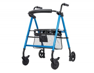 High quality manual walker wheel chair with seat–HS-9105