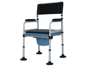 Simple structure modern shape foldable commode chair for disabled