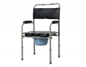 Foldable carbon steel commode chair for disabled people