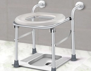 Wall mounted Fold-able aluminium commode chair shower chair for disabled