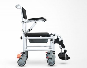 Portable 55cm width wheelchair muti-function commode chairs