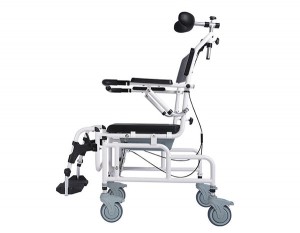 Portable 55cm width wheelchair muti-function commode chairs