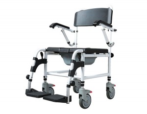 Portable 55cm width wheelchair muti-function commode chairs