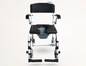 Portable 55cm width wheelchair muti-function commode chairs