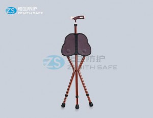 Adjustable Folding Cane Seat with three feet for heavy duty bearing