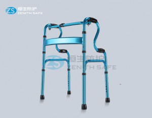 Discount Antique Walking Cane Holder Factory –  Aluminum Manual Walker with wheel for disabled 8216  – ZS