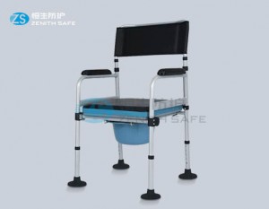 OEM/ODM Commode Toilet Seat Raiser –  Simple structure modern shape foldable commode chair for disabled  – ZS