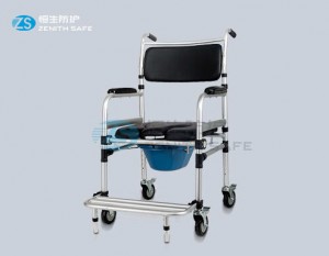 OEM/ODM Toilet Raiser Seat Supplier –  Movable aluminium structure wheelchair commode chair for disabled people  – ZS