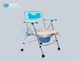 Wholesale Toilet Raiser With Arms Manufacturers –  Luxury type flame retardant and waterproof PU seat commode chairs  – ZS