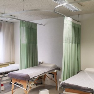 Green Disposable Cubicle ICU Hospital Room Partition Curtains