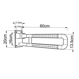 Handicap Bathroom Toilet Safety Handrail for Disabled